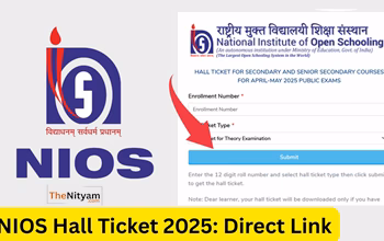 NIOS Hall Ticket 2025 अक्टूबर-नवंबर परीक्षा: डाउनलोड लिंक @sdmis.nios.ac.in